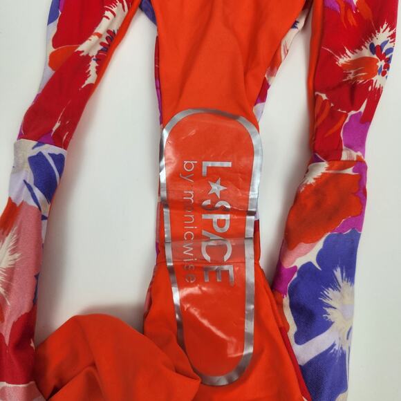 L*Space Cabana Bitsy Bikini Bottom in Orange Floral Size XL NWOT - Picture 4 of 4